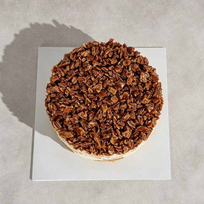 Almond Salted Caramel Mille Crepe Cake