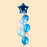 Metallic & Confetti Helium Balloons + Foil Star Balloon 8 pieces