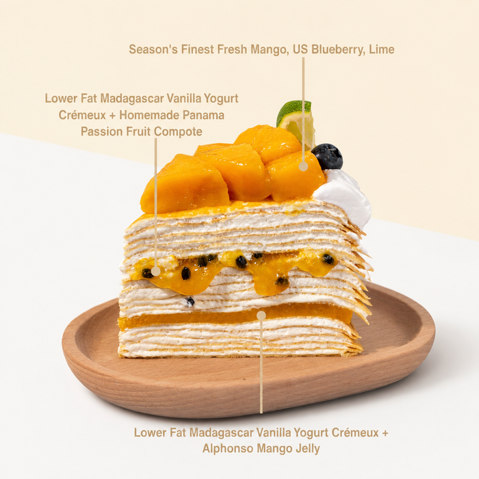 Alphonso Mango Passion Crepe Cake
