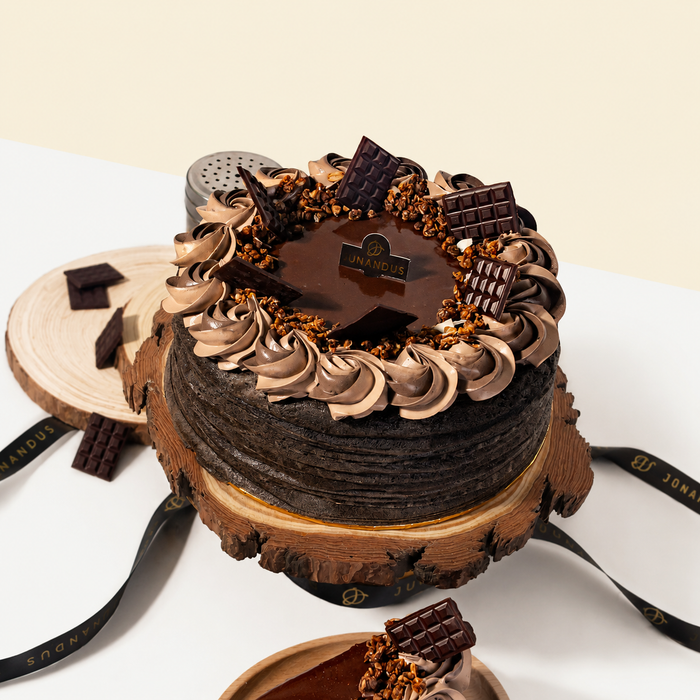 Triple Chocolate Crepe Cake