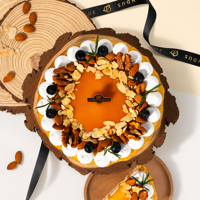 Salted ZERO Caramel Almond Vanilla Crepe Cake