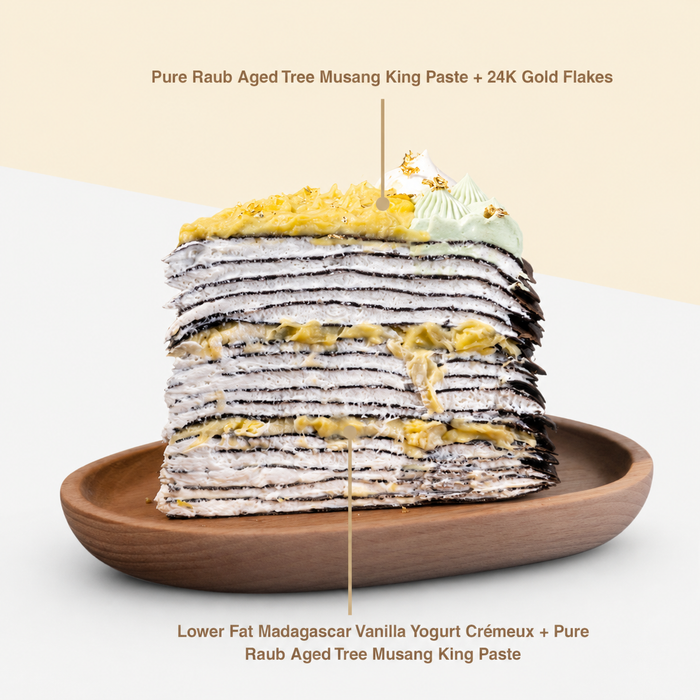 24K Musang King Durian Crepe Cake