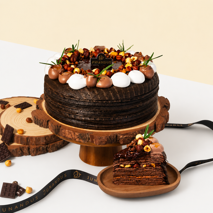 Callebaut Hazelnut Dark Chocolate Crepe Cake