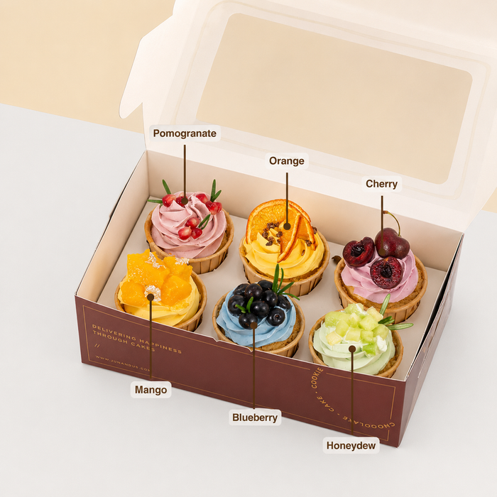 Tropical Fruits Cupcake 6pcs