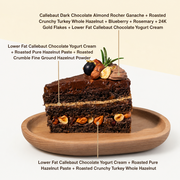 Callebaut Gianduja Dark Chocolate Chiffonge Cake