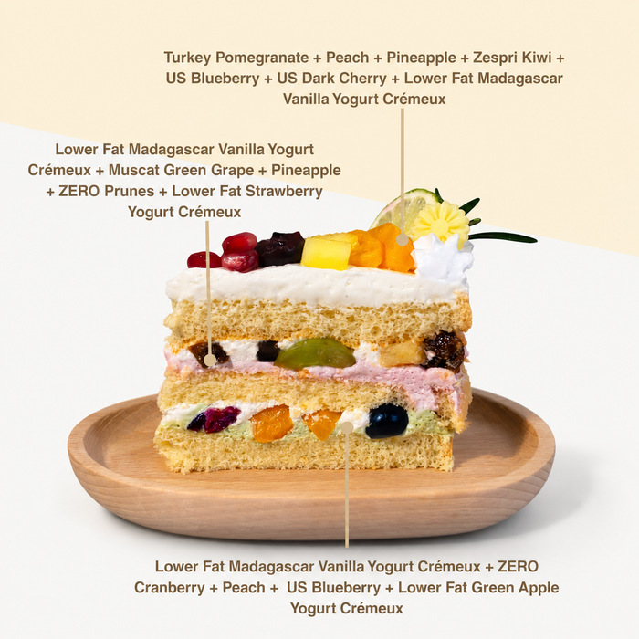 Rainbow Fruit Chantilly Chiffonge Cake