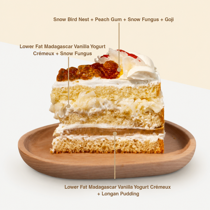 Collagen Snow Bird Nest Peach Gum Chiffonge Cake