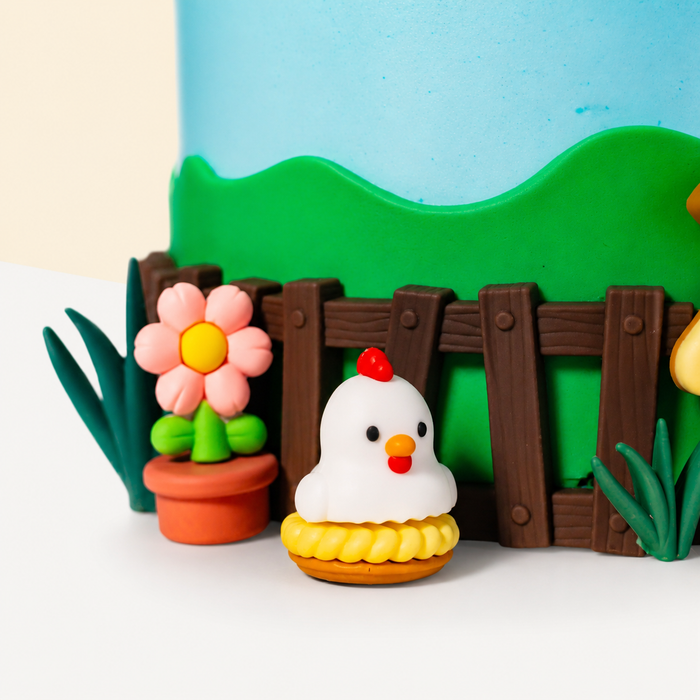 Old Macdonald Farm Theme Cake 6 inch
