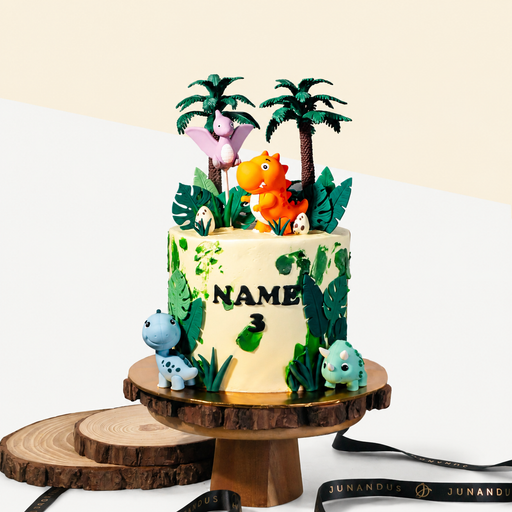 Cute Dino Theme Cake 6 inch