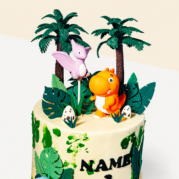 Cute Dino Theme Cake 6 inch