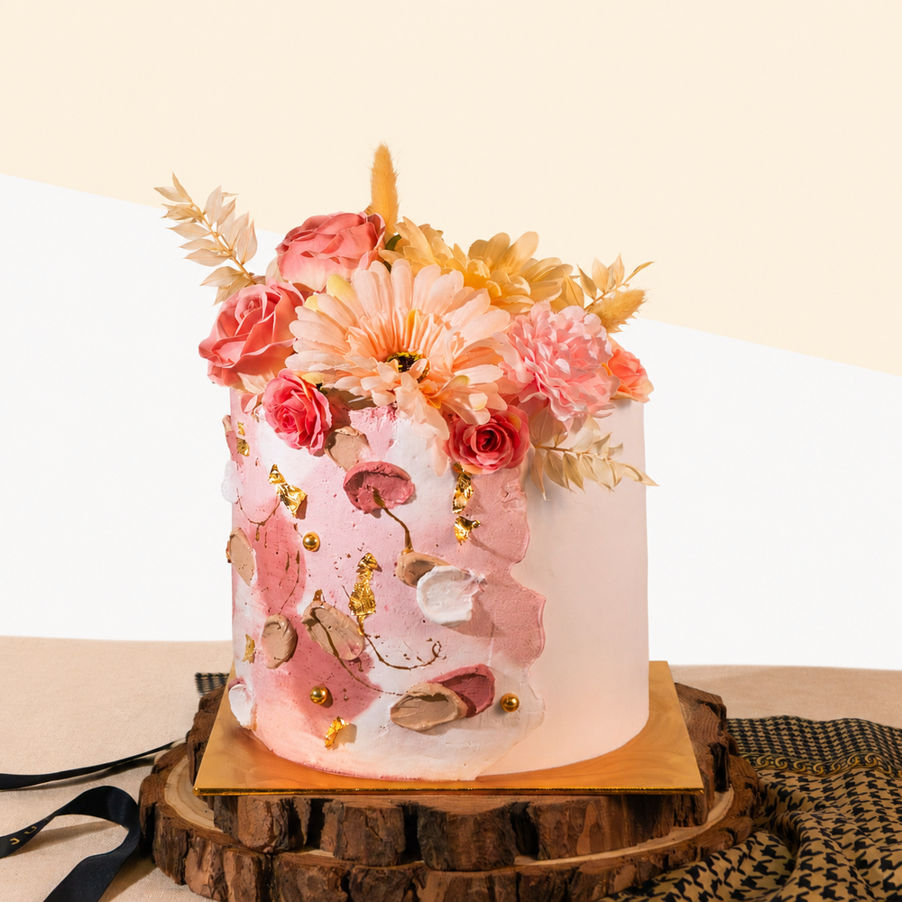Antique Bloom Designer Cake 6 inch