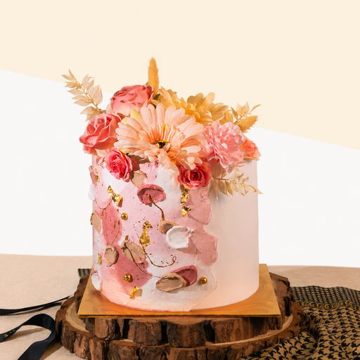 Antique Bloom Designer Cake 6 inch