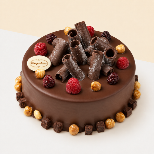 Chocolate Curls Ice Cream Cake