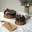 Chocolate cake with hazelnut mousse, topped with buttercream and chocolate ganache drip