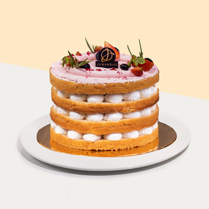 Strawberry Victoria Vegan Naked Cake 6 inch - Cake Together - Online Cake & Gift Delivery