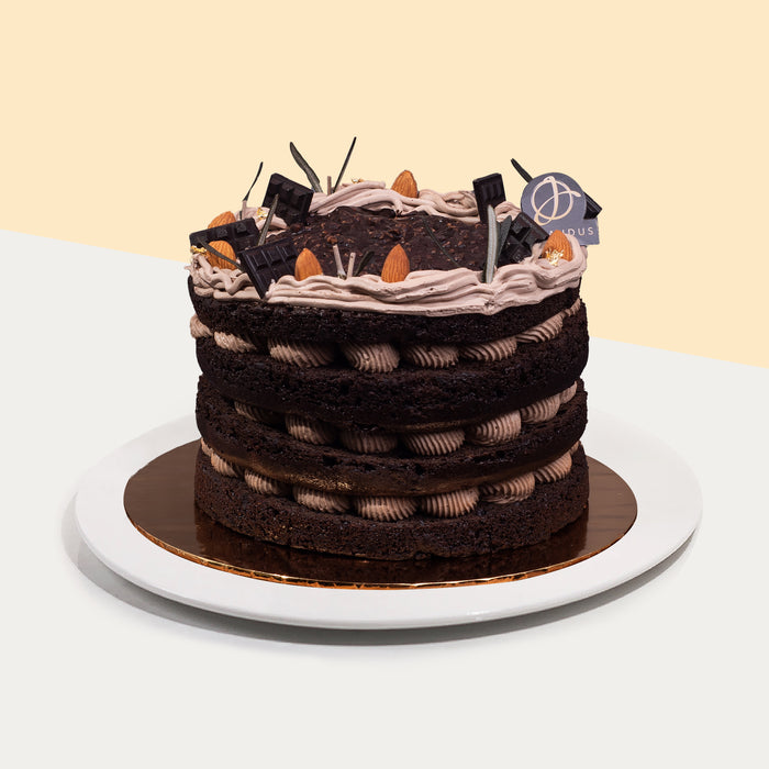 Hazelnut Chocolate Vegan Naked Cake 6 inch - Cake Together - Online Cake & Gift Delivery