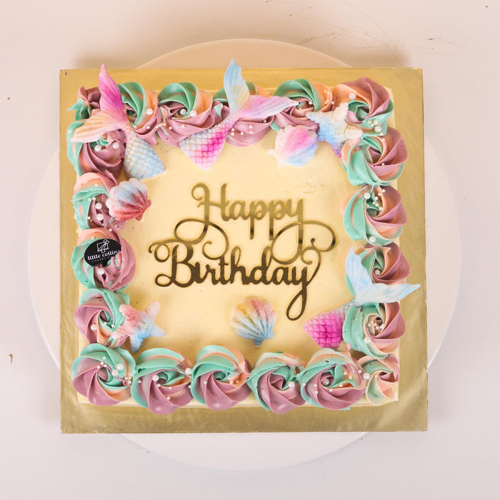 Under the Sea Square Party Cake 8 inch