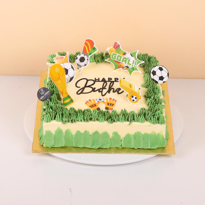 Soccer Square Party Cake 8 inch