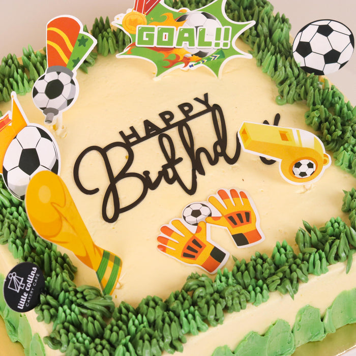 Soccer Square Party Cake 8 inch