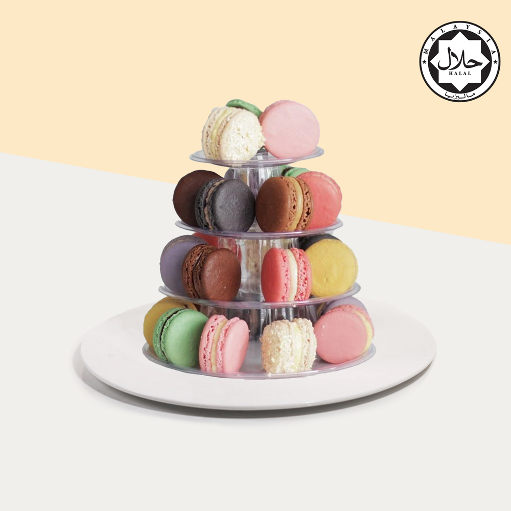 Macaron Tower of 25 Assorted Macarons