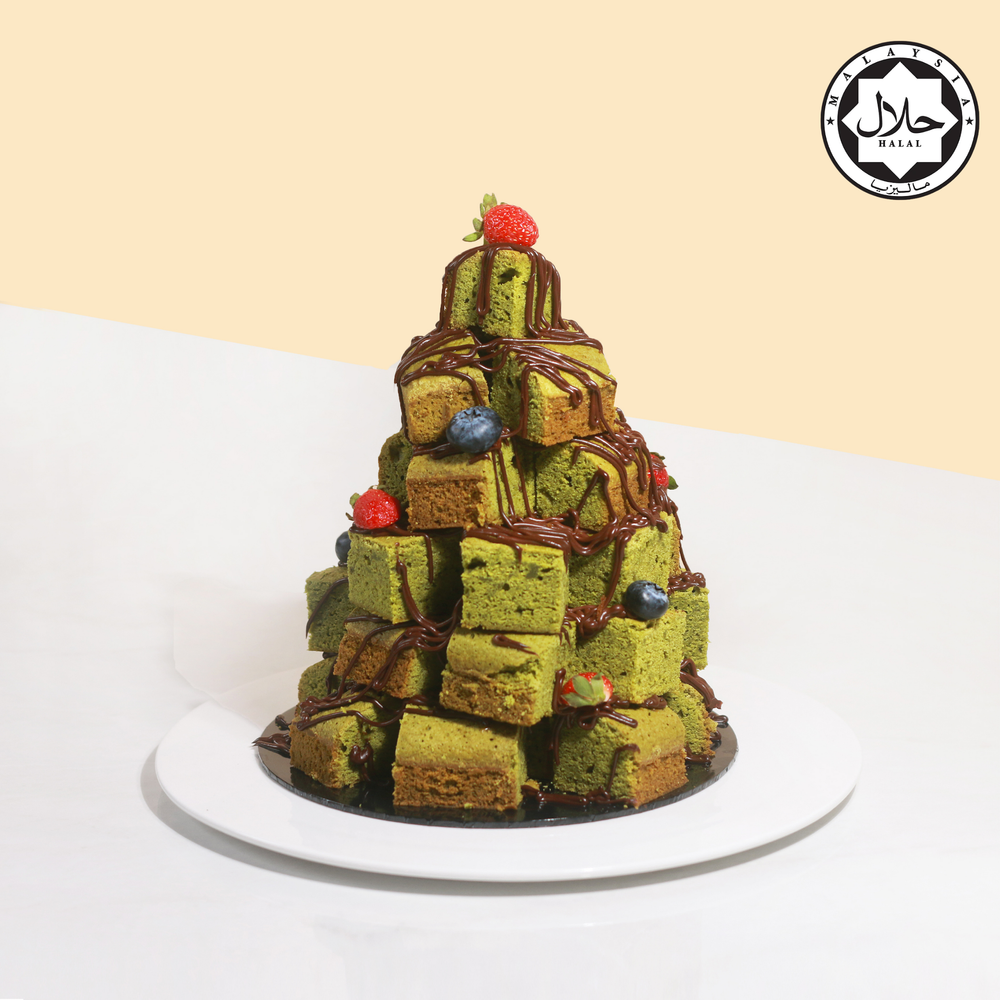 Stacked Matcha Brownies