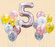 Deluxe Helium Balloons Bouquet with Foil Number Balloon 40"