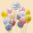Belon helium logam &amp; confetti + balon jantung foil 8 keping