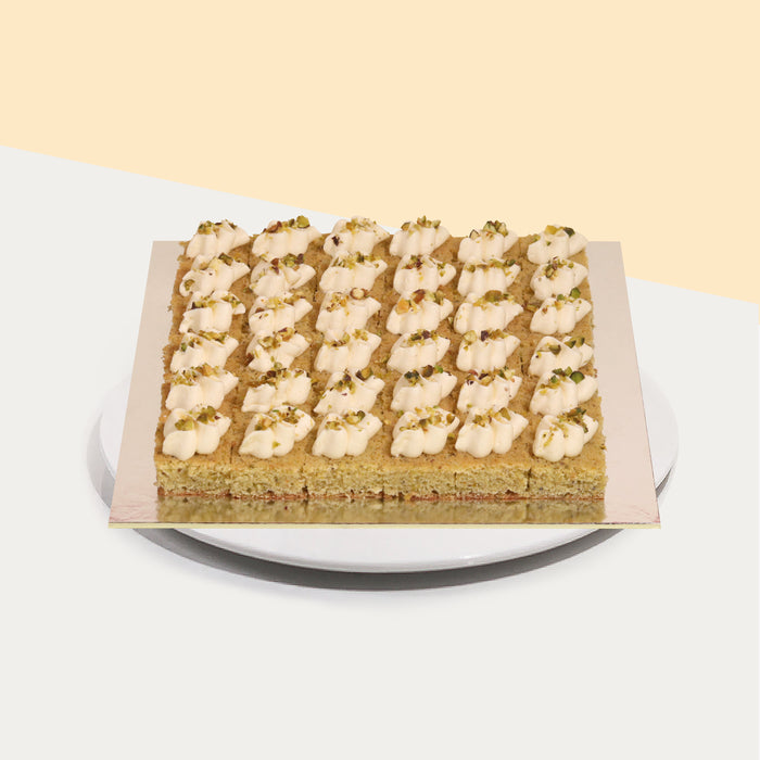 White Chocolate Pistachio Cake Bites 8 inch (36 Pieces)