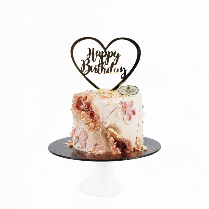 Buttercream cake with geode designs