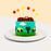 Toy car themed cake, with a 3d fondant cake model on top