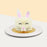 Butter cake shaped to look like a bunny with fondant ears