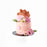 Swirly buttercream cake, decorated with fresh roses