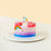 Ombre gradient buttercream cake, with a cute unicorn topper
