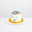 Chocolate cake with cream cheese layers, with Korean concept buttercream design