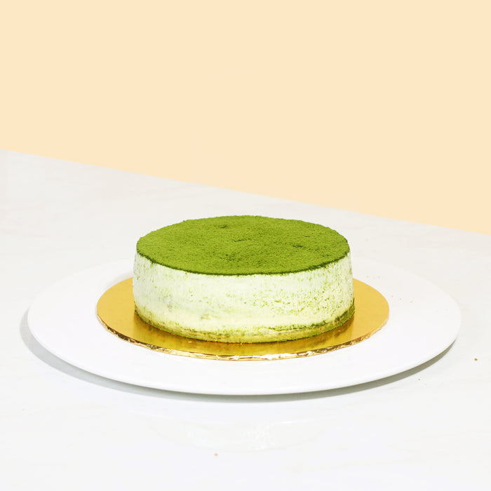 Matcha tiramisu with cream cheese and Niko Neko syrup