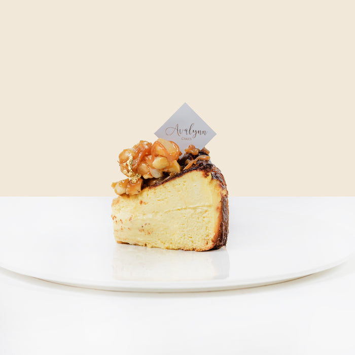 Salted Caramel Macadamia Nut Basque Burnt Cheesecake 6 inch - Cake Together - Online Birthday Cake Delivery