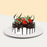 Black forest cake with chocolate sponge, with chocolate and black forest filling