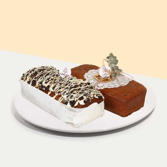 Set of 2 vegan loaf cakes, with 4 flavours to choose from