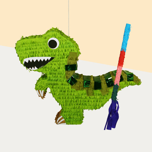 Dinosaur pinata filled with candy