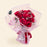 Twelve stalks of roses, wrapped with transparent white border paper