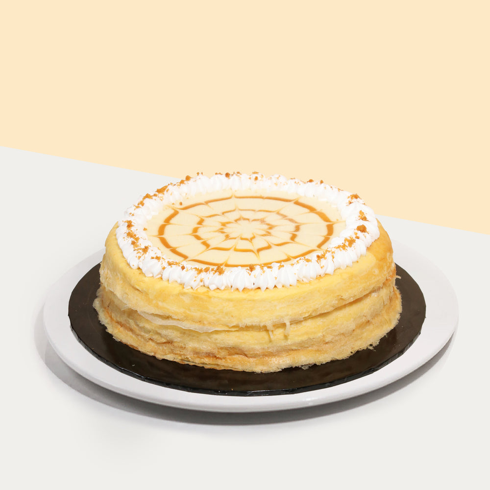 Salted caramel mille crepe