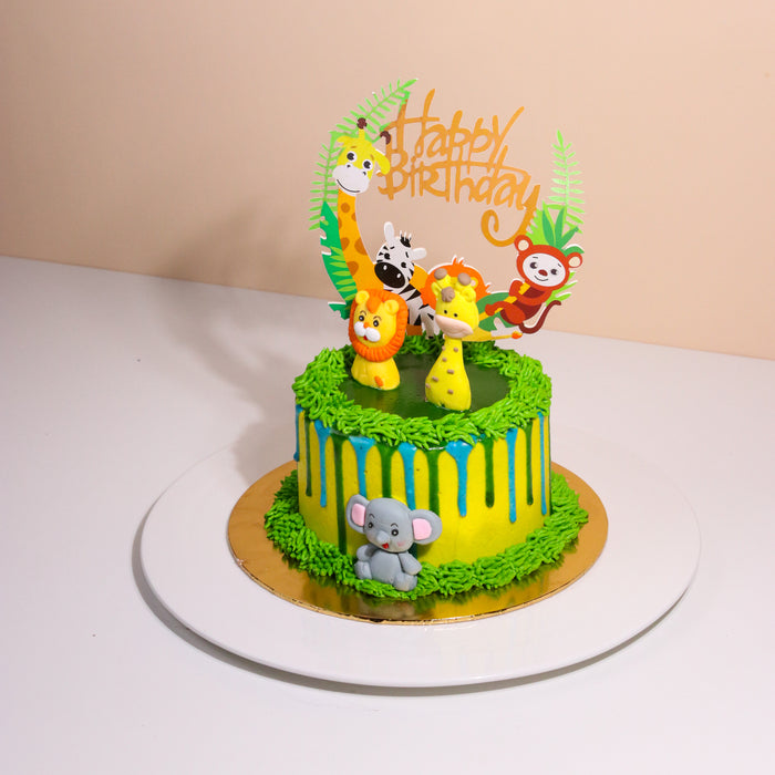 Safari Animals Cake - Cake Together - Online Birthday Cake Delivery