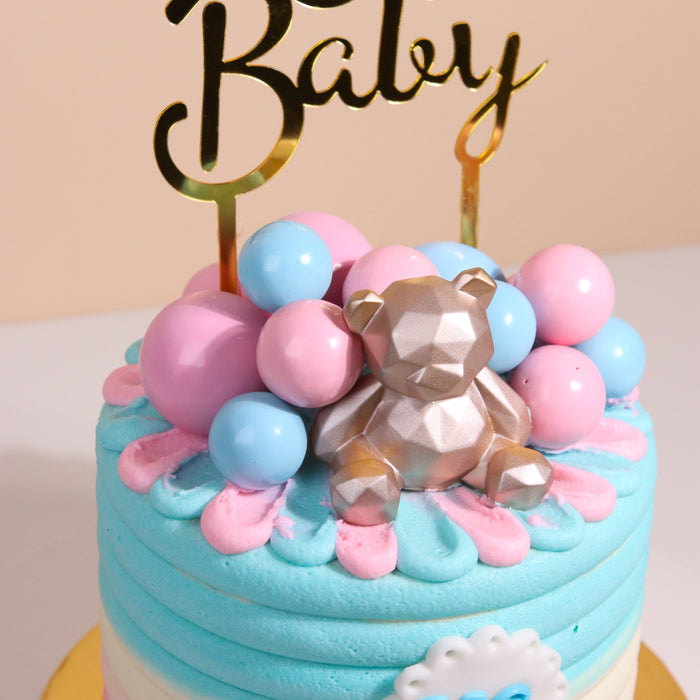 Gender Reveal (Teddy) - Cake Together - Online Birthday Cake Delivery
