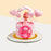Princess themed pink buttercream butter cake, with a princess figurine and pink heart decorations