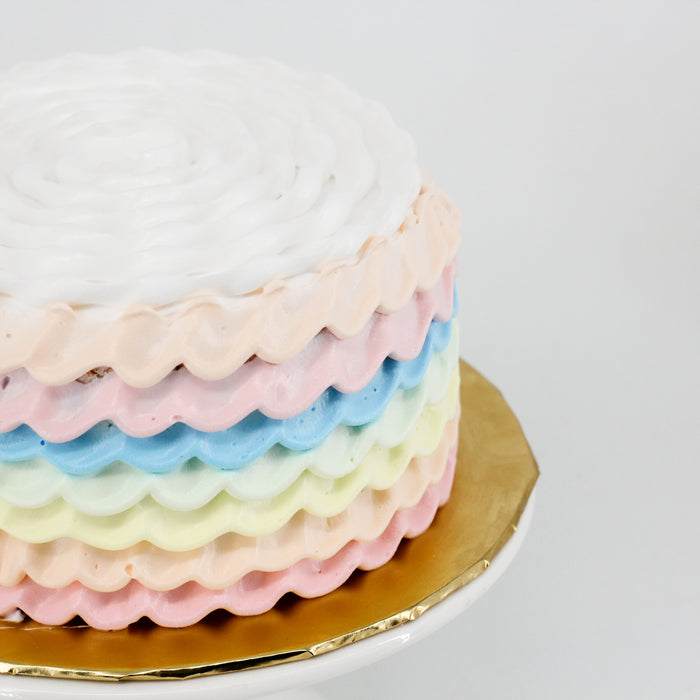 Rainbow Ruffled Cake - Cake Together - Online Birthday Cake Delivery
