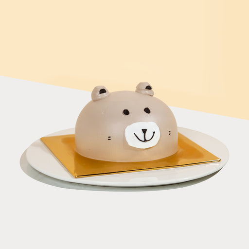Half sphere cake with bear design