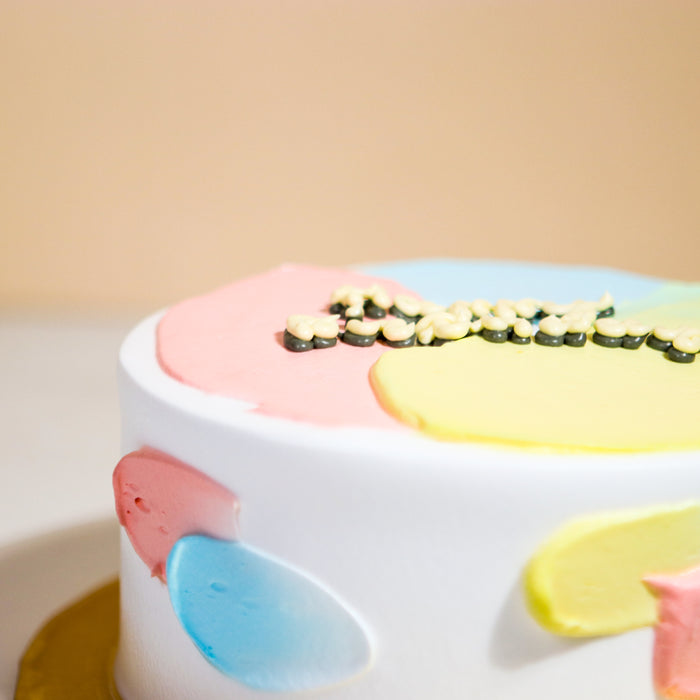 Korean Minimalist Pastel Colour Cake 6 inch - Cake Together - Online Birthday Cake Delivery