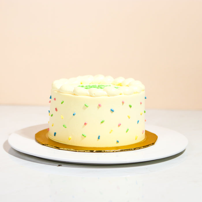 Korean Minimalist Funfetti Cake 6 inch - Cake Together - Online Birthday Cake Delivery