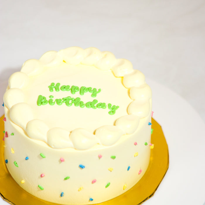 Korean Minimalist Funfetti Cake 6 inch - Cake Together - Online Birthday Cake Delivery