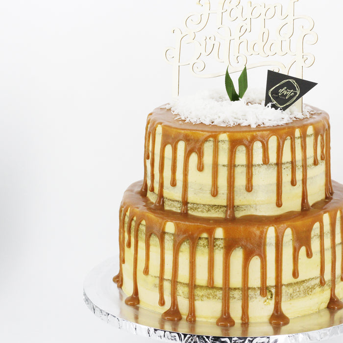 Two Tier Pandan Gula Melaka - Cake Together - Online Birthday Cake Delivery